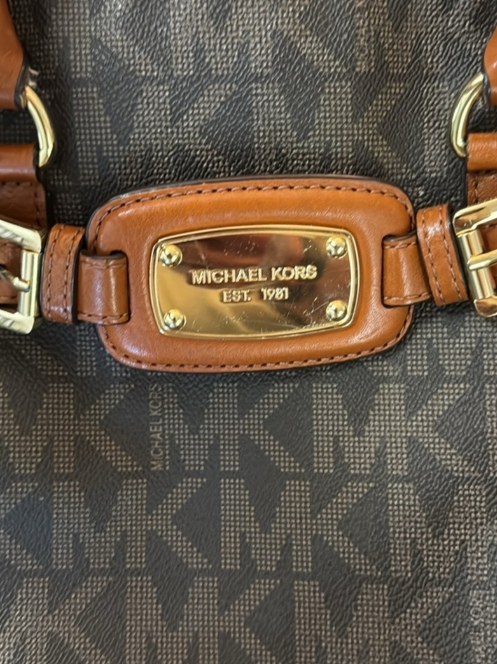 Michael Kors Brown Signature Tote Bag - Picture 9 of 13